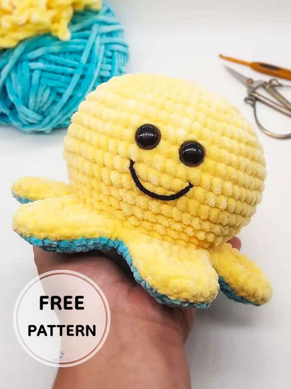 Crochet Plush Octopus PDF Amigurumi Free Pattern - 500+ PDF Passo a ...