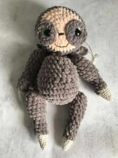 Crochet Plush Sloth PDF Amigurumi Free Pattern Assembly