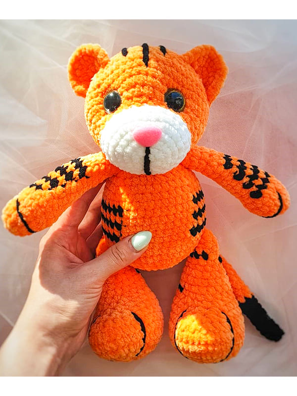 Crochet Plush Tiger PDF Amigurumi Free Pattern 3