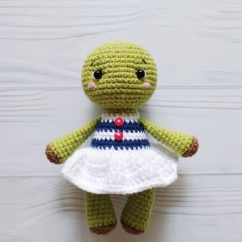 Crochet Turtle PDF Amigurumi Free Pattern Skirt 2