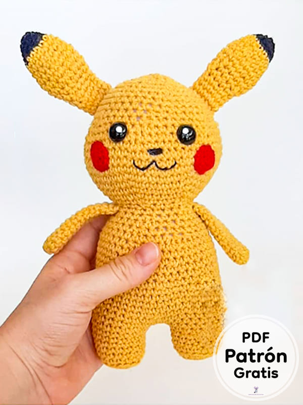 Facil Pokemon Pikachu Amigurumi PDF Patron Gratis