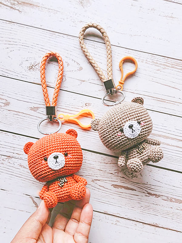 PDF Crochet Bear Keychain Amigurumi Free Pattern 2