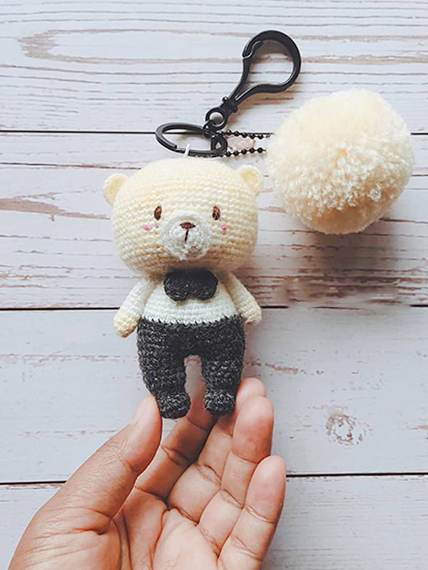 PDF Crochet Bear Keychain Amigurumi Free Pattern 3