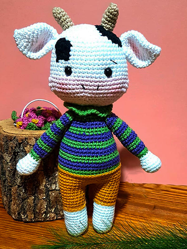 PDF Crochet Cute Cow Amigurumi Free Pattern 2