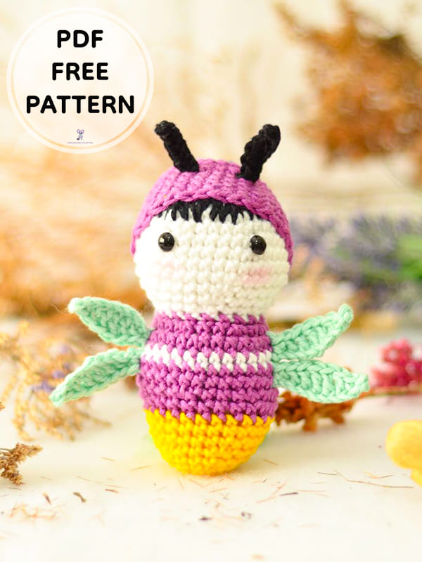 PDF Crochet Cute Firefly Amigurumi Free Pattern 1