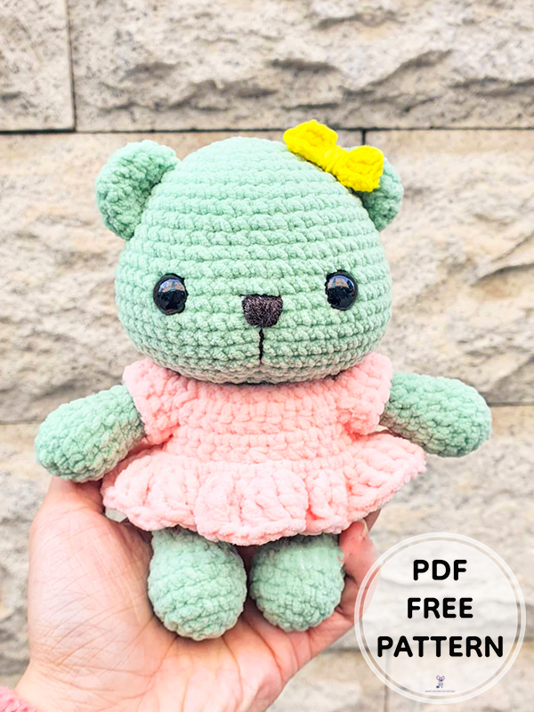 PDF Crochet Cute Plush Bear Amigurumi Free Pattern 1