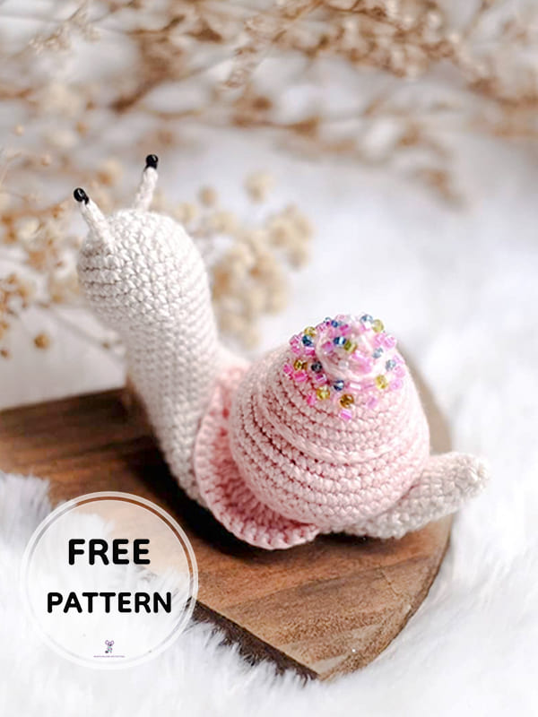 PDF Crochet Cute Snail Amigurumi Free Pattern 1