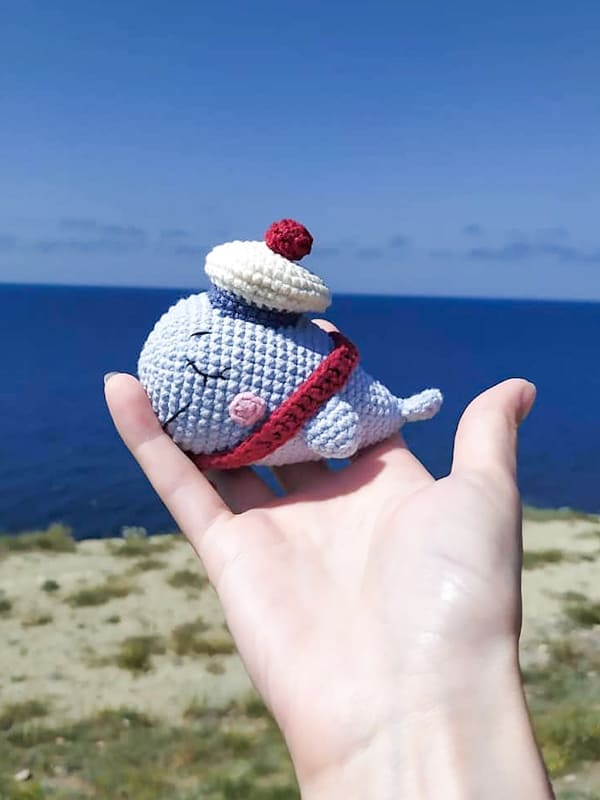 PDF Crochet Cute Whale Keychain Amigurumi Free Pattern 2