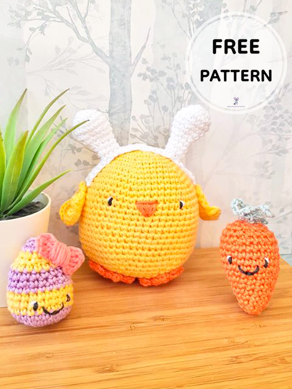 PDF Crochet Easter Chick And Friends Amigurumi Free Pattern 2