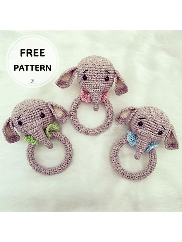 PDF Crochet Elephant Rattle Amigurumi Free Pattern 2