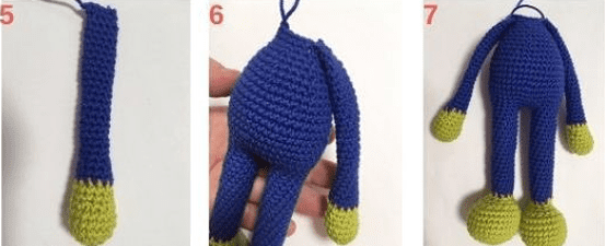 PDF Crochet Huggy Wuggy Amigurumi Free Pattern Arms