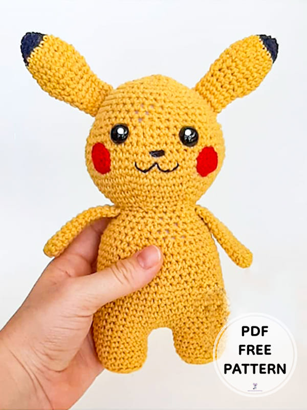 PDF Crochet Pokemon Pikachu Amigurumi Free Pattern 1