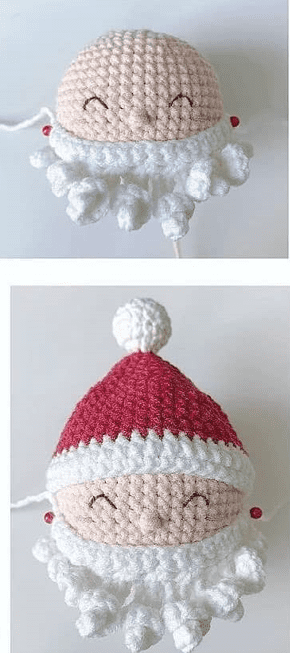 PDF Crochet Santa Claus Amigurumi Free Pattern Head