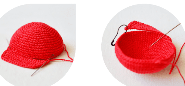 PDF Crochet Super Mario Amigurumi Free Pattern Cap Visor2