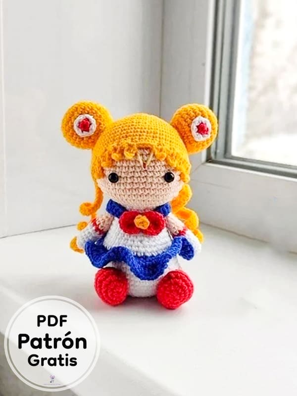 Paso A Paso Sailor Moon Amigurumi PDF Patron Gratis 12