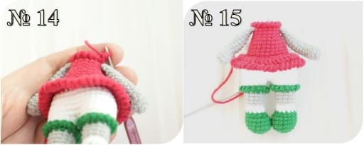 Crochet Bunny Watermelon PDF Amigurumi Free Pattern 14