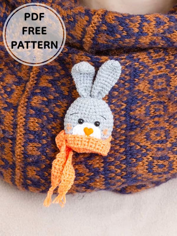 Crochet Bunny With Scarf PDF Amigurumi Free Pattern