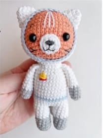 Crochet Cat Cosmonaut PDF Amigurumi Free Pattern Body