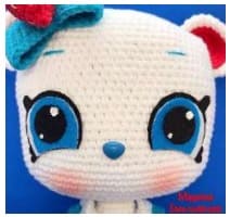 Crochet Cute Cat PDF Amigurumi Free Pattern Face Shaping