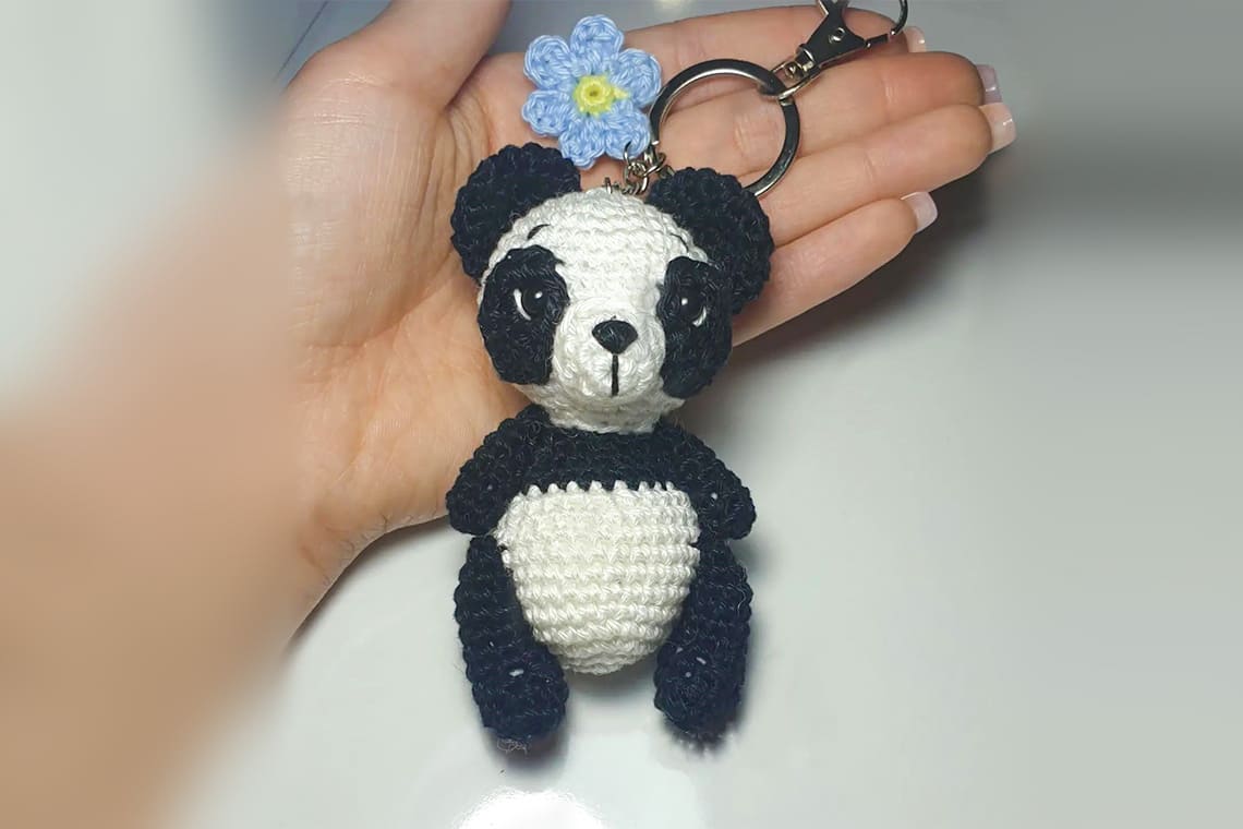Crochet Panda Keychain PDF Amigurumi Free Pattern 500+ PDF Passo a