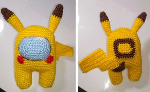 Crochet Pikachu Among Us PDF Amigurumi Free Pattern 2