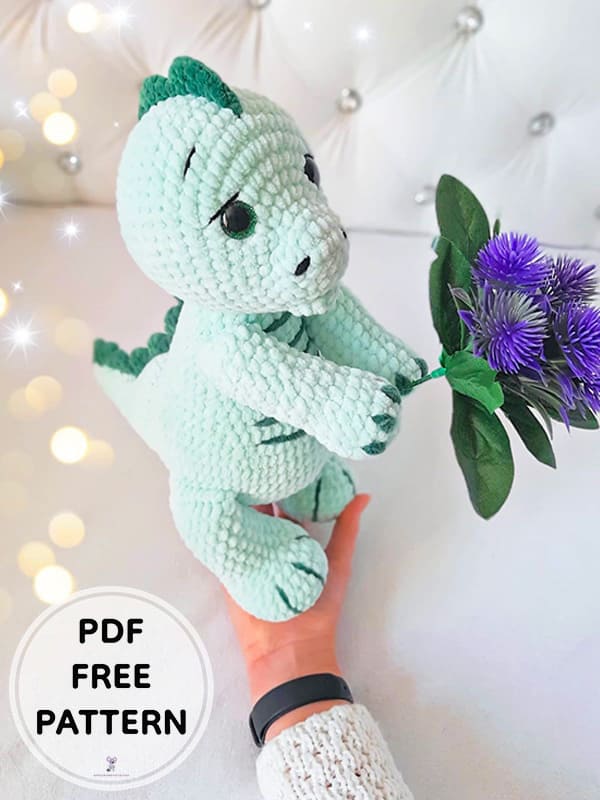 Crochet Plush Dinosaur PDF Amigurumi Free Pattern