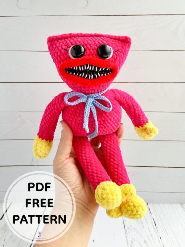 Crochet Plush Huggy Wuggy PDF Amigurumi Free Pattern