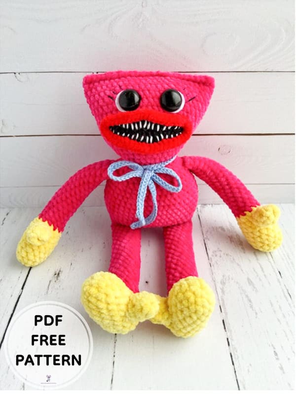 Crochet Plush Huggy Wuggy PDF Amigurumi Free Pattern2