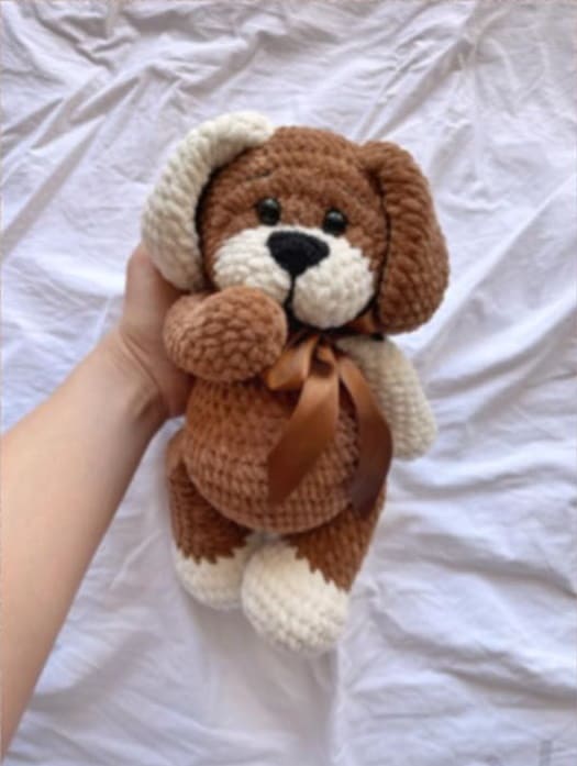 Crochet Plush Teddy Dog PDF Amigurumi Free Pattern 4