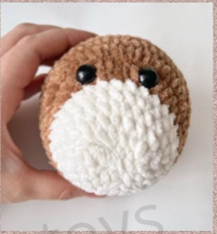 Crochet Plush Teddy Dog PDF Amigurumi Free Pattern Head