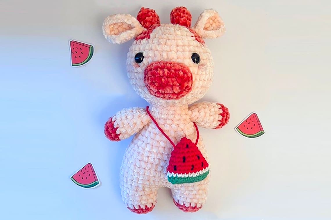 Crochet Watermelon Cow Pdf Amigurumi Free Pattern 500 Pdf Passo A