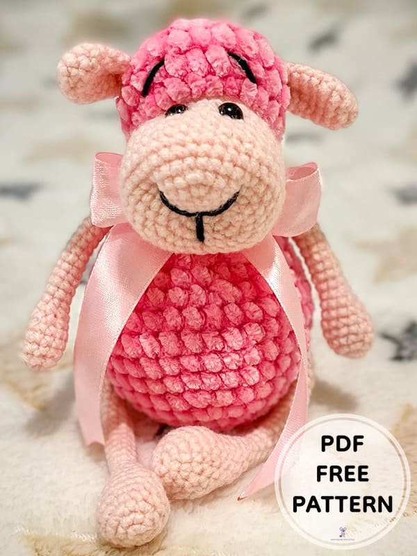 Crochet Plush Sheep Free Amigurumi PDF Pattern 1