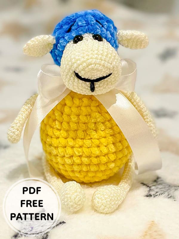 Crochet Plush Sheep Free Amigurumi PDF Pattern 2
