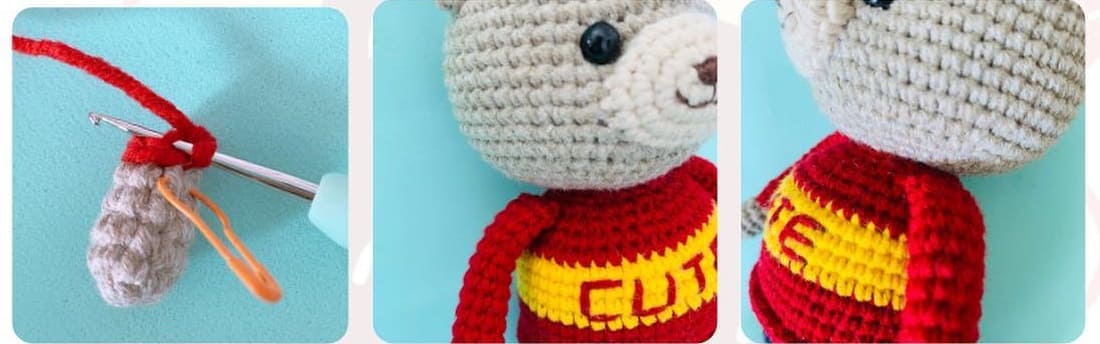 Cute Crochet Teddy Bear PDF Amigurumi Free Pattern Arms