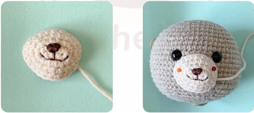 Cute Crochet Teddy Bear PDF Amigurumi Free Pattern Snout