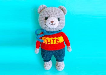 Cute Crochet Teddy Bear PDF Amigurumi Free Pattern- thumbnail