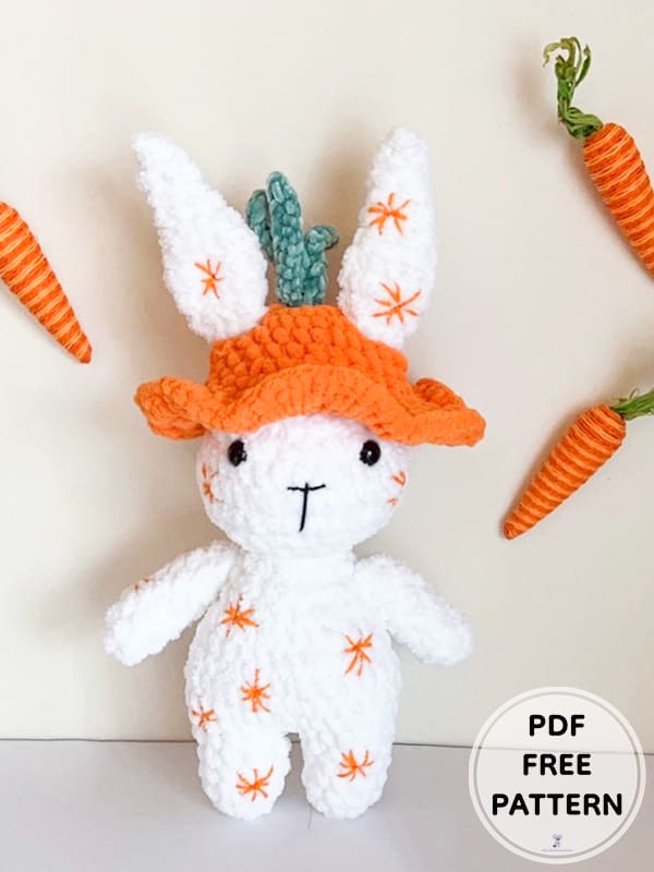 PDF Crochet Carrot Bunny Amigurumi Free Pattern 1
