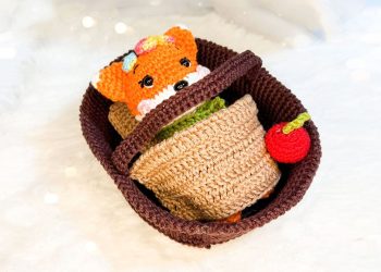 PDF Crochet Fox in the Basket Amigurumi Free Pattern