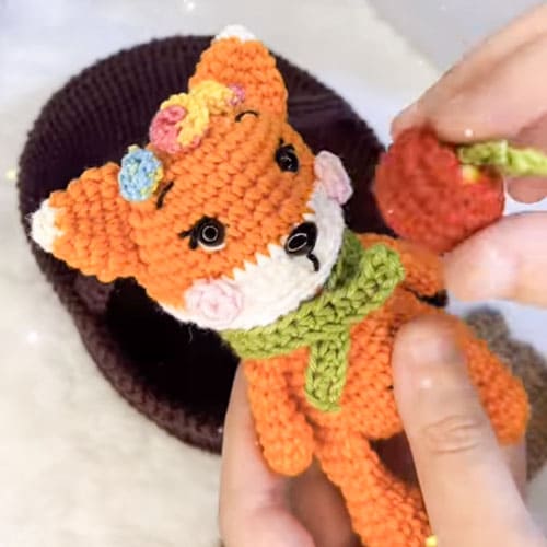PDF Crochet Fox In The Basket Amigurumi Free Pattern 4