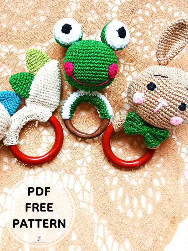 PDF Crochet Frog Rattle Amigurumi Free Pattern 2