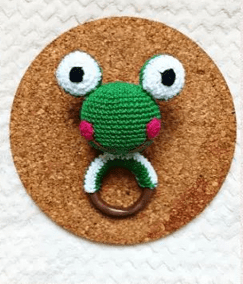 PDF Crochet Frog Rattle Amigurumi Free Pattern Eyes