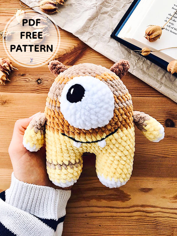 PDF Crochet Plush Monster Among Us Amigurumi Free Pattern 1