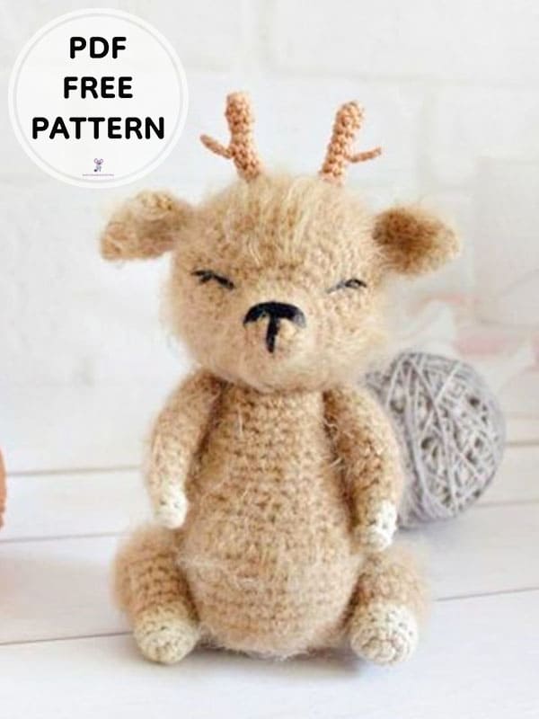 PDF Crochet Reindeer Keychain Amigurumi Free Pattern 1