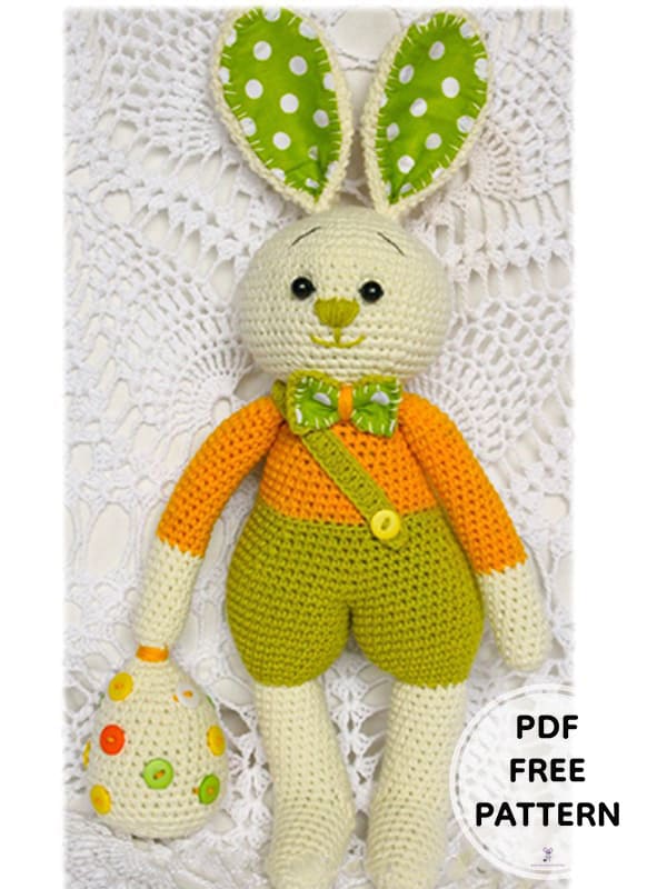 Spring Easter Crochet Bunny PDF Amigurumi Free Pattern
