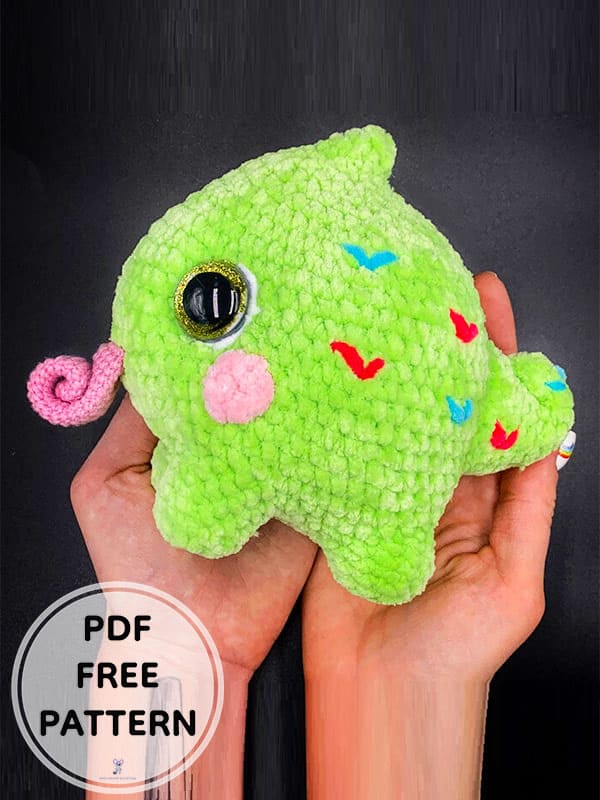 Baby Crochet Chameleon PDF Amigurumi Free Pattern 2 1
