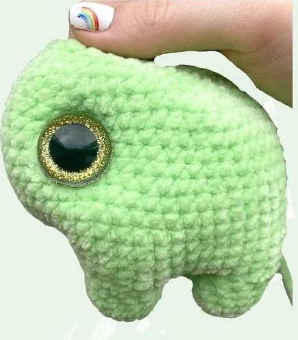 Baby Crochet Chameleon PDF Amigurumi Free Pattern Body 1