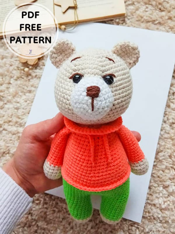 Crochet Bear The Benjamin PDF Amigurumi Free Pattern
