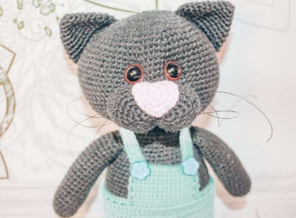 Crochet Cute Cat PDF Amigurumi Free Pattern 6