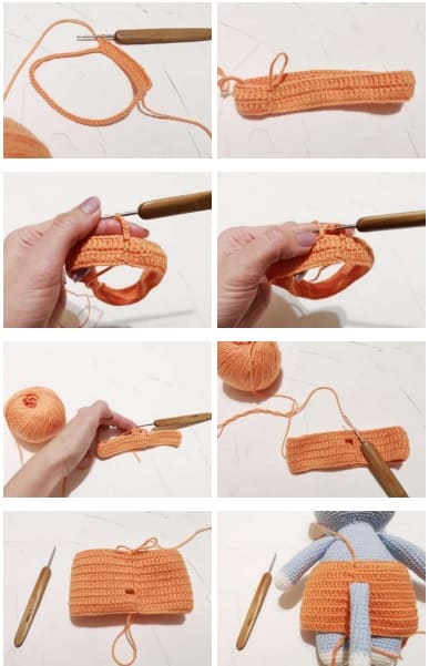Crochet Cute Cat PDF Amigurumi Free Pattern Overalls 1