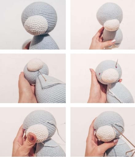 Crochet Cute Cat PDF Amigurumi Free Pattern Muzzle 1